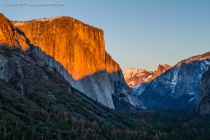 Yosemite Valley at sunset (El Capitan and Half Dome)