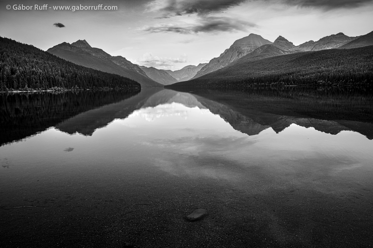 Glacier National Park in BW